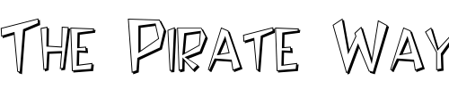 Font : FZ-JAZZY-8-3D Custom Text : The Pirate Way Test your own text here Click to download or to view this font on a tshirt that can be custom printed in Bali