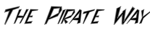 Font : FZ-JAZZY-8-CONTOUR-ITALIC Custom Text : The Pirate Way Test your own text here Click to download or to view this font on a tshirt that can be custom printed in Bali