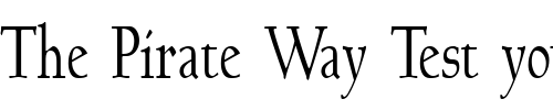 Font : FZ-ROMAN-17-COND Custom Text : The Pirate Way Test your own text here Click to download or to view this font on a tshirt that can be custom printed in Bali