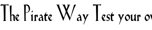 Font : FZ-ROMAN-19-COND Custom Text : The Pirate Way Test your own text here Click to download or to view this font on a tshirt that can be custom printed in Bali