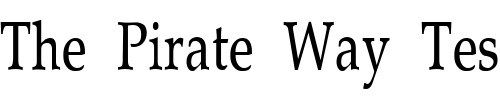 Font : FZ-ROMAN-21-COND Custom Text : The Pirate Way Test your own text here Click to download or to view this font on a tshirt that can be custom printed in Bali