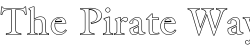 Font : FZ-ROMAN-25-HOLLOW Custom Text : The Pirate Way Test your own text here Click to download or to view this font on a tshirt that can be custom printed in Bali