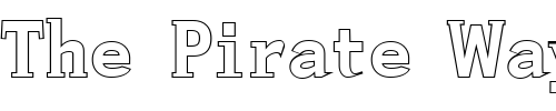 Font : FZ-ROMAN-27-HOLLOW Custom Text : The Pirate Way Test your own text here Click to download or to view this font on a tshirt that can be custom printed in Bali