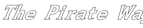 Font : FZ-ROMAN-27-HOLLOW-ITALIC Custom Text : The Pirate Way Test your own text here Click to download or to view this font on a tshirt that can be custom printed in Bali