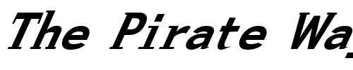 Font : FZ-ROMAN-27-ITALIC Custom Text : The Pirate Way Test your own text here Click to download or to view this font on a tshirt that can be custom printed in Bali