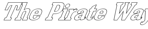 Font : FZ-ROMAN-36-HOLLOW-ITALIC Custom Text : The Pirate Way Test your own text here Click to download or to view this font on a tshirt that can be custom printed in Bali