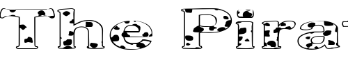 Font : FZ-ROMAN-37-SPOTTED-EX Custom Text : The Pirate Way Test your own text here Click to download or to view this font on a tshirt that can be custom printed in Bali