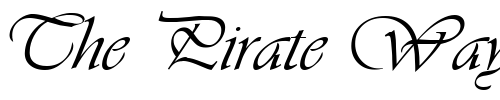 Font : FZ-SCRIPT-26 Custom Text : The Pirate Way Test your own text here Click to download or to view this font on a tshirt that can be custom printed in Bali