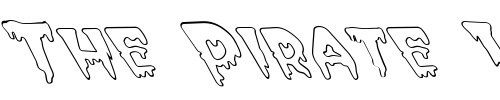 Font : FZ-UNIQUE-10-HOLLOW-LEFTY Custom Text : The Pirate Way Test your own text here Click to download or to view this font on a tshirt that can be custom printed in Bali