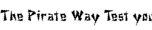 Font : FZ-UNIQUE-21-SPIKED Custom Text : The Pirate Way Test your own text here Click to download or to view this font on a tshirt that can be custom printed in Bali