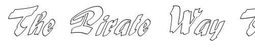 Font : FZ-UNIQUE-33-HOLLOW-ITALIC Custom Text : The Pirate Way Test your own text here Click to download or to view this font on a tshirt that can be custom printed in Bali
