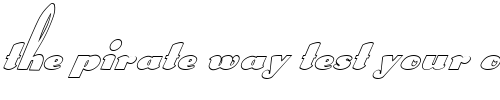 Font : FZ-UNIQUE-41-HOLLOW-ITALIC Custom Text : The Pirate Way Test your own text here Click to download or to view this font on a tshirt that can be custom printed in Bali