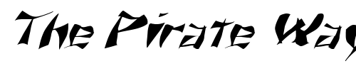 Font : FZ-WARPED-11-ITALIC Custom Text : The Pirate Way Test your own text here Click to download or to view this font on a tshirt that can be custom printed in Bali