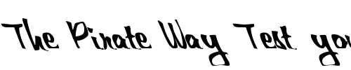 Font : FZ-WARPED-25-LEFTY Custom Text : The Pirate Way Test your own text here Click to download or to view this font on a tshirt that can be custom printed in Bali
