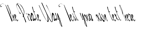 Font : FZ-WARPED-28-LEFTY Custom Text : The Pirate Way Test your own text here Click to download or to view this font on a tshirt that can be custom printed in Bali