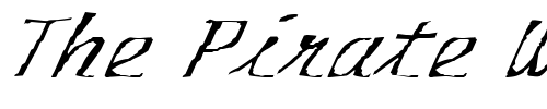 Font : FZ-WARPED-30-ITALIC Custom Text : The Pirate Way Test your own text here Click to download or to view this font on a tshirt that can be custom printed in Bali