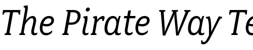 Font : FairplexNarrowBookItalic Custom Text : The Pirate Way Test your own text here Click to download or to view this font on a tshirt that can be custom printed in Bali