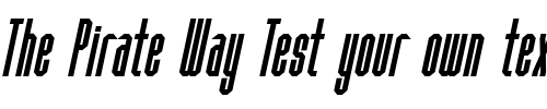 Font : Fanatique-BoldOblique Custom Text : The Pirate Way Test your own text here Click to download or to view this font on a tshirt that can be custom printed in Bali