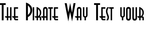 Font : Fidelio Custom Text : The Pirate Way Test your own text here Click to download or to view this font on a tshirt that can be custom printed in Bali
