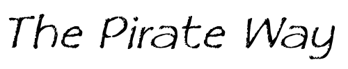Font : Film-Cryptic-Oblique Custom Text : The Pirate Way Test your own text here Click to download or to view this font on a tshirt that can be custom printed in Bali
