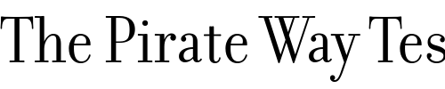 Font : FilosofiaGrand Custom Text : The Pirate Way Test your own text here Click to download or to view this font on a tshirt that can be custom printed in Bali