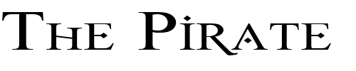 Font : Fire-Of-Ysgard-Wide Custom Text : The Pirate Way Test your own text here Click to download or to view this font on a tshirt that can be custom printed in Bali