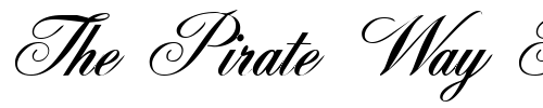 Font : FleurishScript Custom Text : The Pirate Way Test your own text here Click to download or to view this font on a tshirt that can be custom printed in Bali