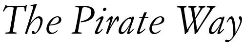 Font : Florentine-Garamond-SSi-Italic Custom Text : The Pirate Way Test your own text here Click to download or to view this font on a tshirt that can be custom printed in Bali