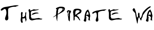 Font : FloydianCyr Custom Text : The Pirate Way Test your own text here Click to download or to view this font on a tshirt that can be custom printed in Bali
