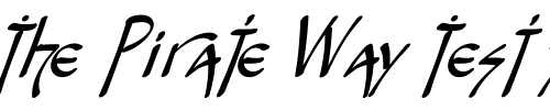 Font : Fontasia-Three-Script-Italic Custom Text : The Pirate Way Test your own text here Click to download or to view this font on a tshirt that can be custom printed in Bali