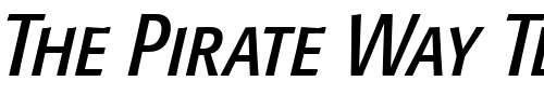Font : Formata-Condensed-Italic-Small-Caps-Oldstyle-Figures Custom Text : The Pirate Way Test your own text here Click to download or to view this font on a tshirt that can be custom printed in Bali
