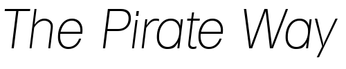 Font : Formula-XlightIta Custom Text : The Pirate Way Test your own text here Click to download or to view this font on a tshirt that can be custom printed in Bali