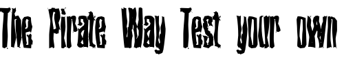 Font : FrankBeckerRandom-Light-Regular Custom Text : The Pirate Way Test your own text here Click to download or to view this font on a tshirt that can be custom printed in Bali