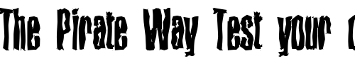 Font : FrankBeckerRandom-Regular Custom Text : The Pirate Way Test your own text here Click to download or to view this font on a tshirt that can be custom printed in Bali
