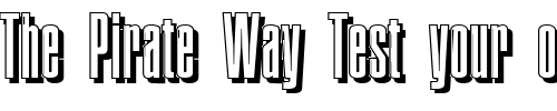 Font : FrankBeckerShadow-Light-Regular Custom Text : The Pirate Way Test your own text here Click to download or to view this font on a tshirt that can be custom printed in Bali
