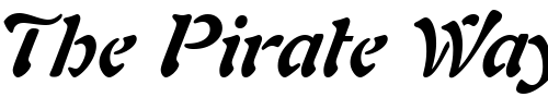 Font : Freeform-721-Bold-Italic-BT Custom Text : The Pirate Way Test your own text here Click to download or to view this font on a tshirt that can be custom printed in Bali