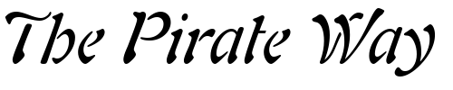 Font : Freefrm721-BT-Italic Custom Text : The Pirate Way Test your own text here Click to download or to view this font on a tshirt that can be custom printed in Bali