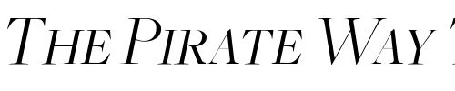 Font : FreightBigLightItalicSC Custom Text : The Pirate Way Test your own text here Click to download or to view this font on a tshirt that can be custom printed in Bali