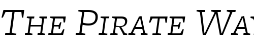 Font : FreightMicro-LightItalicSC Custom Text : The Pirate Way Test your own text here Click to download or to view this font on a tshirt that can be custom printed in Bali