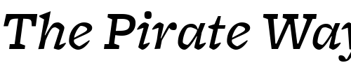 Font : FreightMicro-MediumItalic Custom Text : The Pirate Way Test your own text here Click to download or to view this font on a tshirt that can be custom printed in Bali