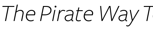 Font : FreightSans-LightItalic Custom Text : The Pirate Way Test your own text here Click to download or to view this font on a tshirt that can be custom printed in Bali