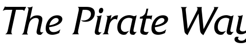 Font : Friz-Quadrata-Regular-Italic Custom Text : The Pirate Way Test your own text here Click to download or to view this font on a tshirt that can be custom printed in Bali
