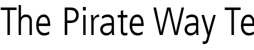 Font : Frutiger-47-Light-Condensed Custom Text : The Pirate Way Test your own text here Click to download or to view this font on a tshirt that can be custom printed in Bali