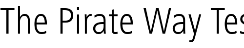 Font : FrutigerNextLT-LightCn Custom Text : The Pirate Way Test your own text here Click to download or to view this font on a tshirt that can be custom printed in Bali