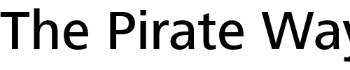 Font : FrutigerNextLT-Medium Custom Text : The Pirate Way Test your own text here Click to download or to view this font on a tshirt that can be custom printed in Bali