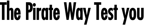 Font : Fuji-Condensed-Bold Custom Text : The Pirate Way Test your own text here Click to download or to view this font on a tshirt that can be custom printed in Bali