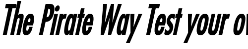 Font : Fuji-Thin-Bold-Italic Custom Text : The Pirate Way Test your own text here Click to download or to view this font on a tshirt that can be custom printed in Bali