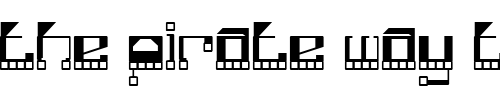 Font : Funkotronic Custom Text : The Pirate Way Test your own text here Click to download or to view this font on a tshirt that can be custom printed in Bali