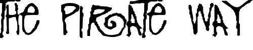 Font : Funky-Regular Custom Text : The Pirate Way Test your own text here Click to download or to view this font on a tshirt that can be custom printed in Bali