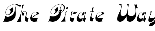Font : FunkyFaceUpright-Italic Custom Text : The Pirate Way Test your own text here Click to download or to view this font on a tshirt that can be custom printed in Bali